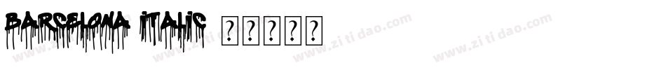 Barcelona Italic字体转换
